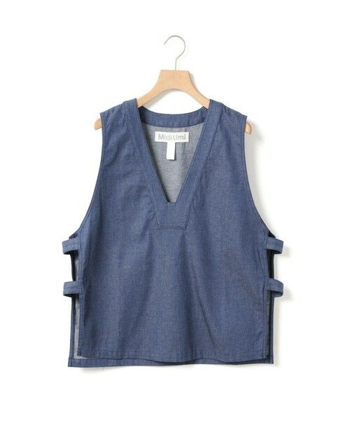MidiUmi / ミディウミ ベスト | MidiUmi デニムサイドストラップベスト | 詳細1