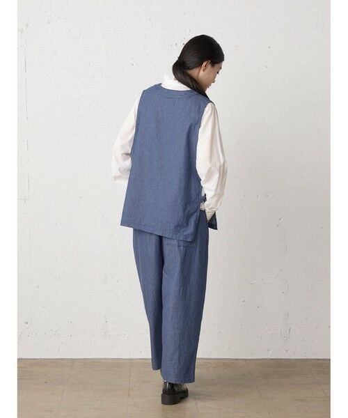 MidiUmi / ミディウミ ベスト | MidiUmi デニムサイドストラップベスト | 詳細11