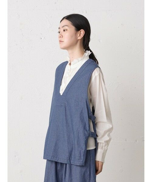 MidiUmi / ミディウミ ベスト | MidiUmi デニムサイドストラップベスト | 詳細3