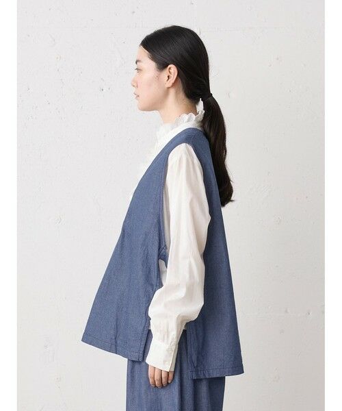 MidiUmi / ミディウミ ベスト | MidiUmi デニムサイドストラップベスト | 詳細4