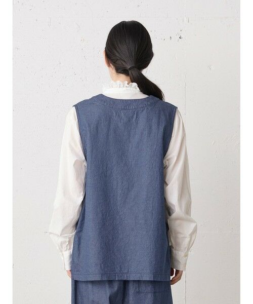 MidiUmi / ミディウミ ベスト | MidiUmi デニムサイドストラップベスト | 詳細5