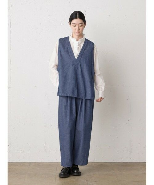 MidiUmi / ミディウミ ベスト | MidiUmi デニムサイドストラップベスト | 詳細8