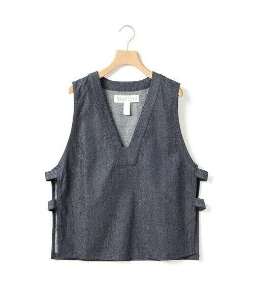 MidiUmi / ミディウミ ベスト | MidiUmi デニムサイドストラップベスト（インディゴ(color77)）