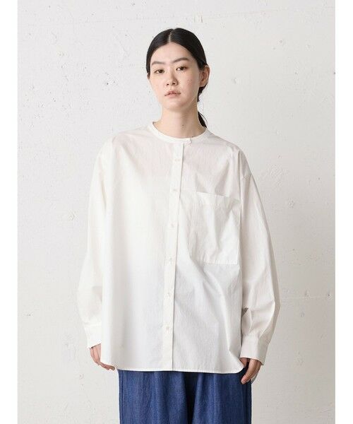 MidiUmi / ミディウミ シャツ・ブラウス | MidiUmi スタンドカラービッグシャツ(オフホワイト(color11))