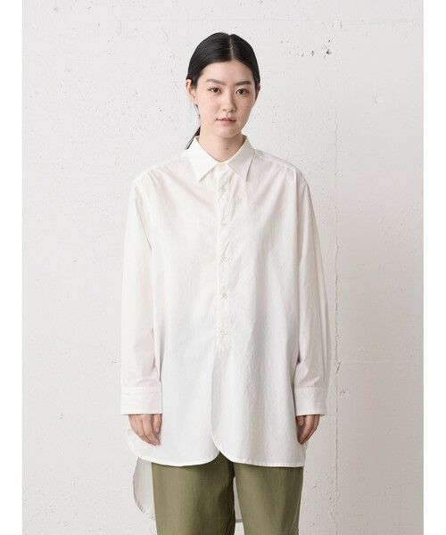 MidiUmi / ミディウミ シャツ・ブラウス | MidiUmi ワイドロングシャツ(オフホワイト(color11))