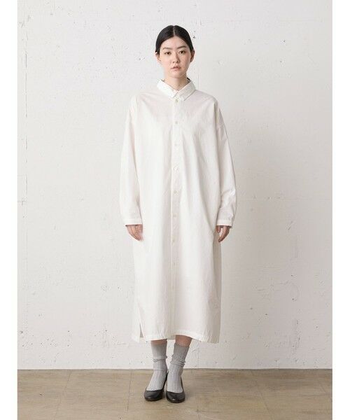 MidiUmi / ミディウミ ロング・マキシ丈ワンピース | MidiUmi ワークシャツワンピース（オフホワイト(color11)）
