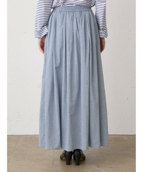 MidiUmi / ミディウミ ミニ・ひざ丈スカート | MidiUmi シャンブレーギャザースカート | 詳細9