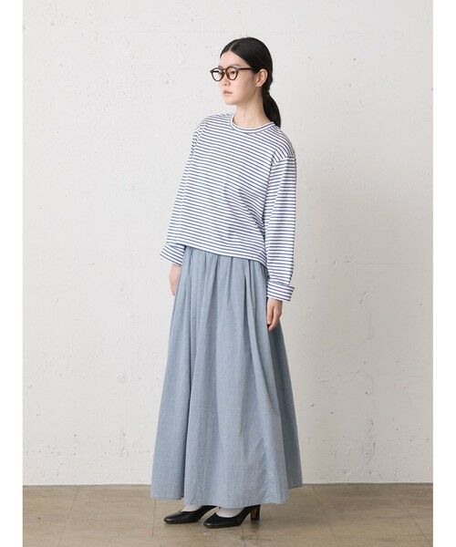 MidiUmi / ミディウミ ミニ・ひざ丈スカート | MidiUmi シャンブレーギャザースカート | 詳細3