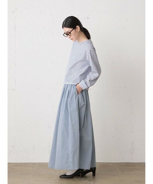 MidiUmi / ミディウミ ミニ・ひざ丈スカート | MidiUmi シャンブレーギャザースカート | 詳細4