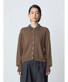 MidiUmi / ミディウミ カーディガン・ボレロ | MidiUmi バイカラーポロカーディガン