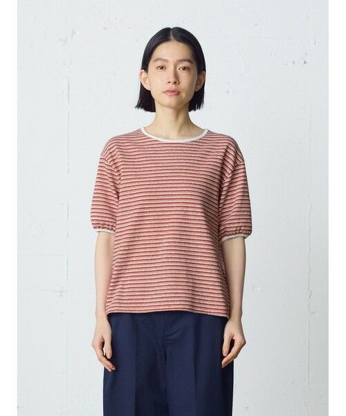 MidiUmi / ミディウミ カットソー | MidiUmi マルチボーダープルオーバー（レッド(color42)）