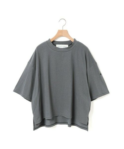 MidiUmi / ミディウミ カットソー | MidiUmi モックネックワイドプルオーバー（チャコールグレー(color92)）