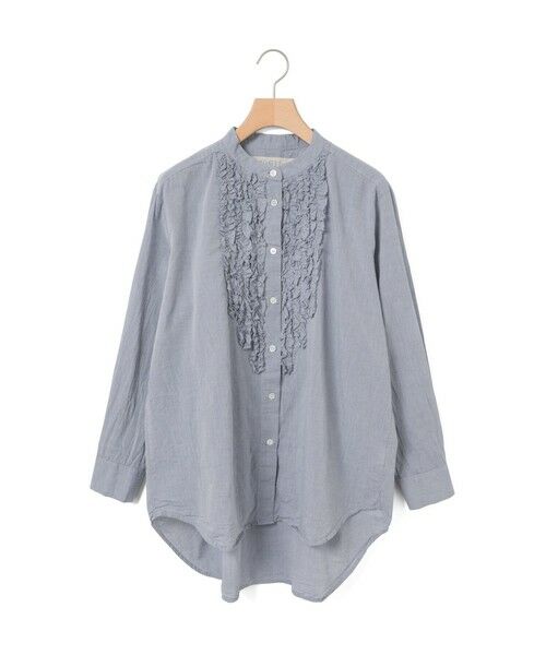 MidiUmi / ミディウミ シャツ・ブラウス | MidiUmi フロントフリルシャツ（ブルー(color31)）