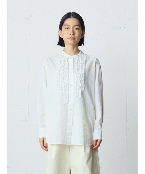 MidiUmi / ミディウミ シャツ・ブラウス | MidiUmi フロントフリルシャツ（オフホワイト(color11)）