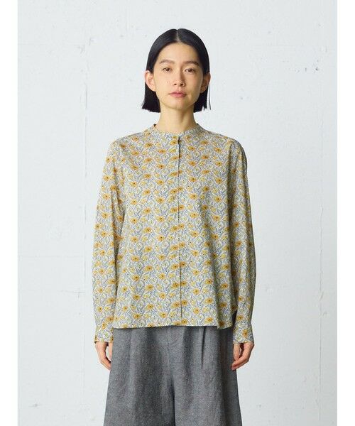 MidiUmi / ミディウミ シャツ・ブラウス | MidiUmi リバティプリントシャツ（イエロー(color21)）