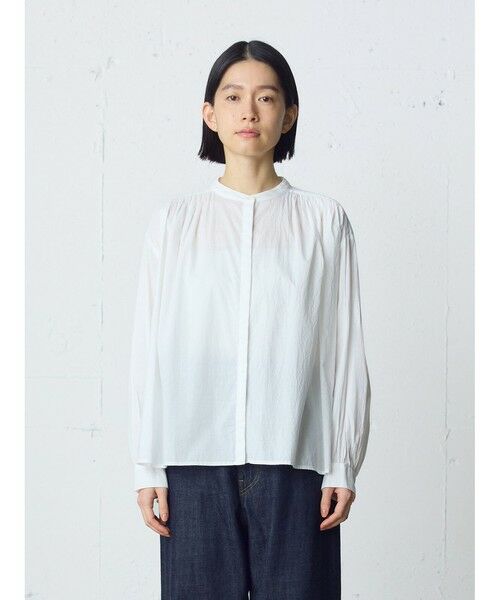 MidiUmi / ミディウミ シャツ・ブラウス | MidiUmi ギャザーワイドシャツ（オフホワイト(color11)）