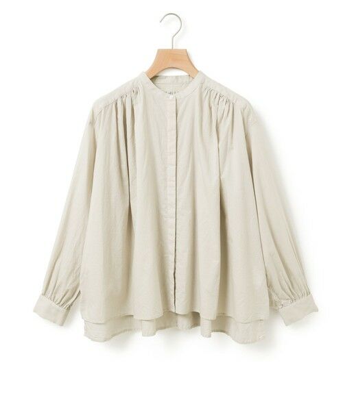 MidiUmi / ミディウミ シャツ・ブラウス | MidiUmi ギャザーワイドシャツ（ライトベージュ(color20)）