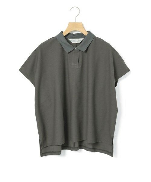MidiUmi / ミディウミ カットソー | MidiUmi ポロノースリーブプルオーバー（チャコールグレー(color92)）
