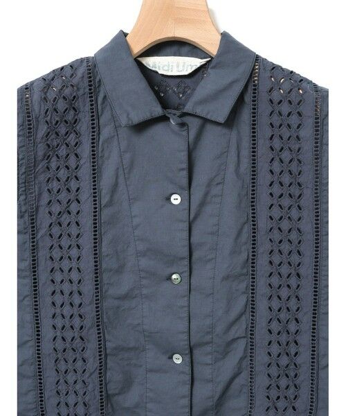 MidiUmi / ミディウミ シャツ・ブラウス | MidiUmi レースベストライクシャツ | 詳細2