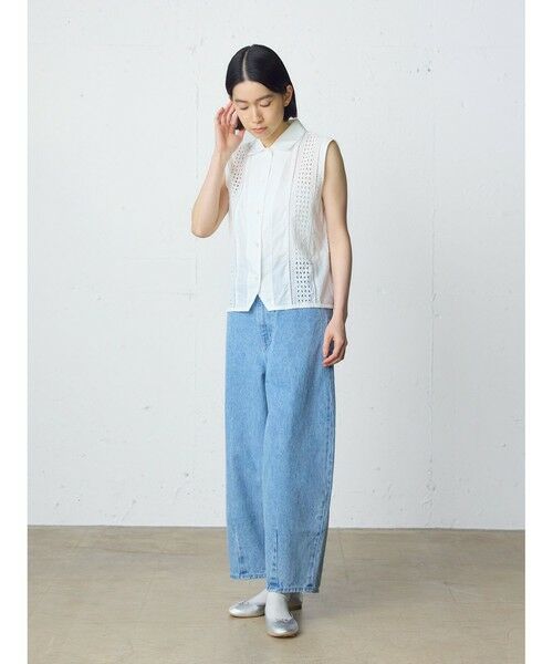 MidiUmi / ミディウミ シャツ・ブラウス | MidiUmi レースベストライクシャツ | 詳細15
