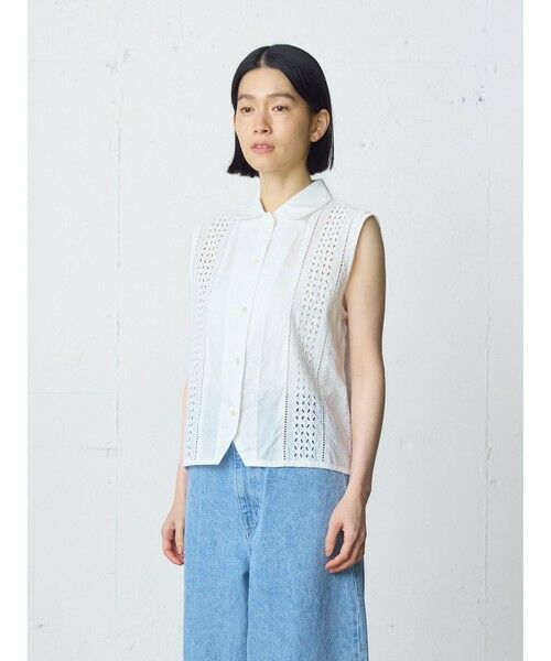 MidiUmi / ミディウミ シャツ・ブラウス | MidiUmi レースベストライクシャツ | 詳細9