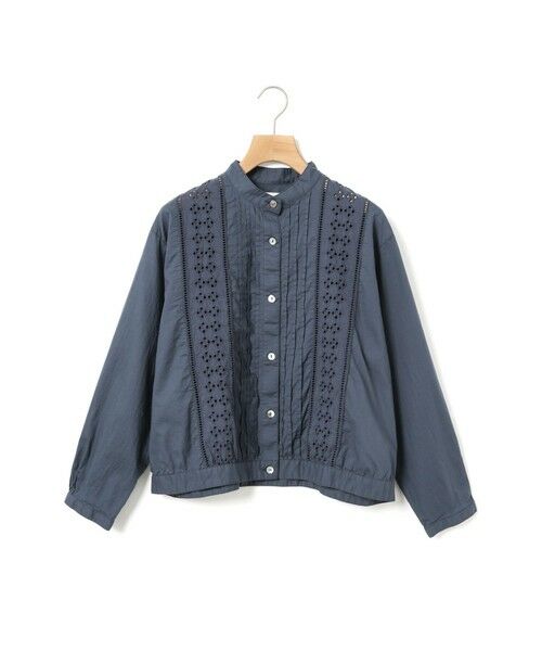 MidiUmi / ミディウミ シャツ・ブラウス | MidiUmi レースジャケットシャツ（ネイビー(color77)）