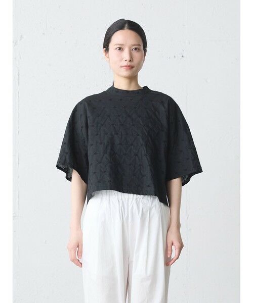 MidiUmi / ミディウミ シャツ・ブラウス | MidiUmi ドット柄ワイドシャツプルオーバー（ブラック(color99)）