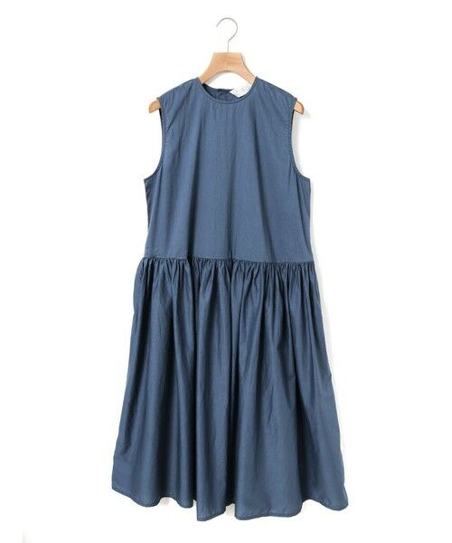 MidiUmi / ミディウミ ロング・マキシ丈ワンピース | MidiUmi ギャザーノースリーブワンピース（ネイビー(color77)）