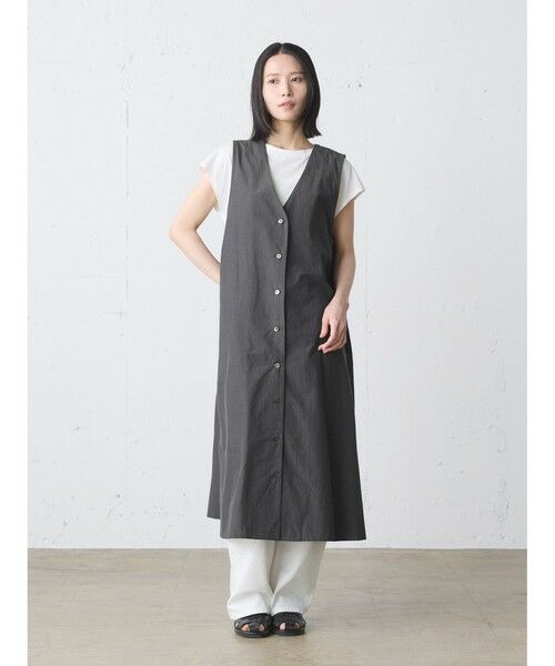 MidiUmi / ミディウミ ロング・マキシ丈ワンピース | MidiUmi Vネックロングジレワンピース | 詳細9