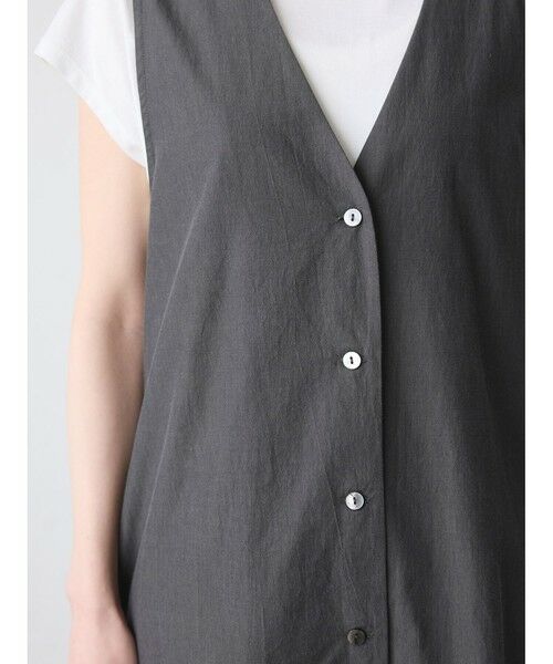 MidiUmi / ミディウミ ロング・マキシ丈ワンピース | MidiUmi Vネックロングジレワンピース | 詳細13