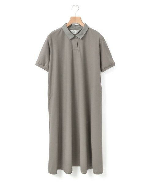 MidiUmi / ミディウミ ロング・マキシ丈ワンピース | MidiUmi ポロフレアワンピース（グレー(color91)）