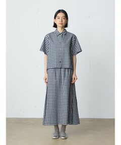 MidiUmi / ミディウミ ミニ・ひざ丈スカート | MidiUmi シアサッカーチェックスカート