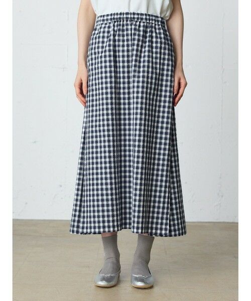 MidiUmi / ミディウミ ミニ・ひざ丈スカート | MidiUmi シアサッカーチェックスカート | 詳細6