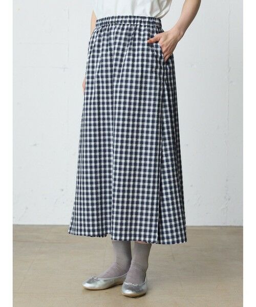 MidiUmi / ミディウミ ミニ・ひざ丈スカート | MidiUmi シアサッカーチェックスカート | 詳細7