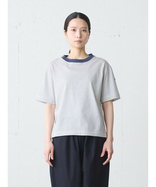 MidiUmi / ミディウミ カットソー | MidiUmi ベーシックボーダープルオーバー（ブルー(color31)）