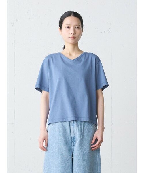 MidiUmi / ミディウミ カットソー | MidiUmi Vネックプルオーバー（ブルー(color31)）