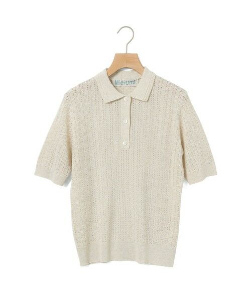 MidiUmi / ミディウミ ニット・セーター | MidiUmi ニットポロシャツプルオーバー（キナリ(color13)）