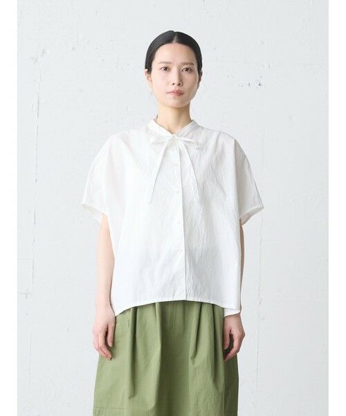 MidiUmi / ミディウミ シャツ・ブラウス | MidiUmi ボウタイワイドシャツ（オフホワイト(color11)）