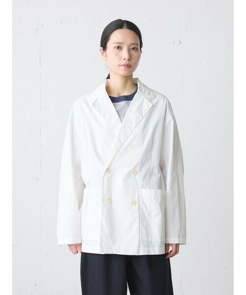 MidiUmi / ミディウミ テーラードジャケット | MidiUmi ダブルブレストシャツジャケット（オフホワイト(color11)）