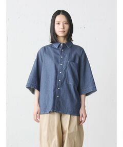 MidiUmi ビッグポケットデニムシャツ