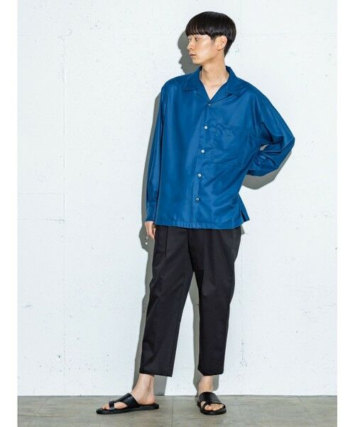 MIDIUMISOLID Men’s オープンカラーシャツ