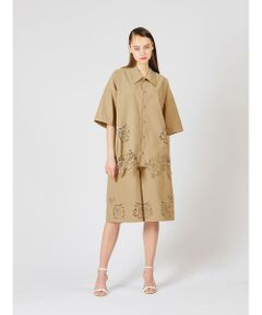 MIDIUMISOLID / ミディウミソリッド シャツ・ブラウス | MIDIUMISOLID カットワークデザインシャツ