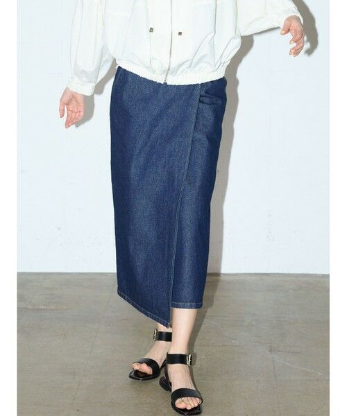 MIDIUMISOLID / ミディウミソリッド ミニ・ひざ丈スカート | MIDIUMISOLID Lady’s デニムラップスカート | 詳細5