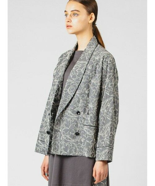 MIDIUMISOLID / ミディウミソリッド テーラードジャケット | MIDIUMISOLID 刺繍ショールカラージャケット | 詳細4