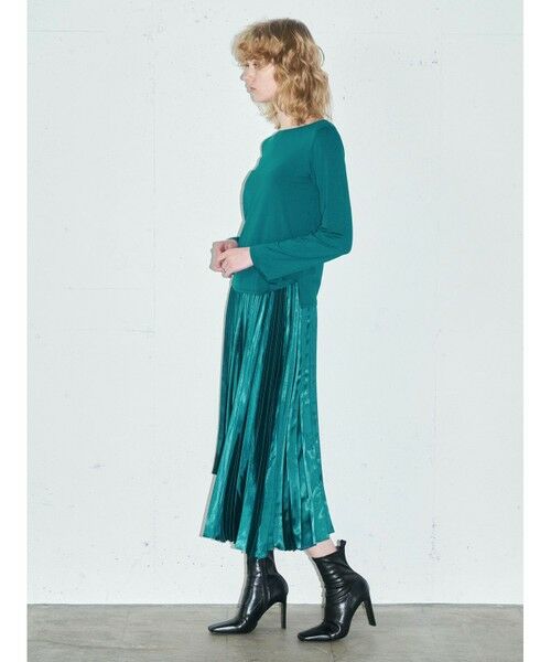 MIDIUMISOLID / ミディウミソリッド カットソー | MIDIUMISOLID for Ladies ボートネックインナープルオーバー | 詳細4