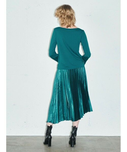 MIDIUMISOLID / ミディウミソリッド カットソー | MIDIUMISOLID for Ladies ボートネックインナープルオーバー | 詳細5