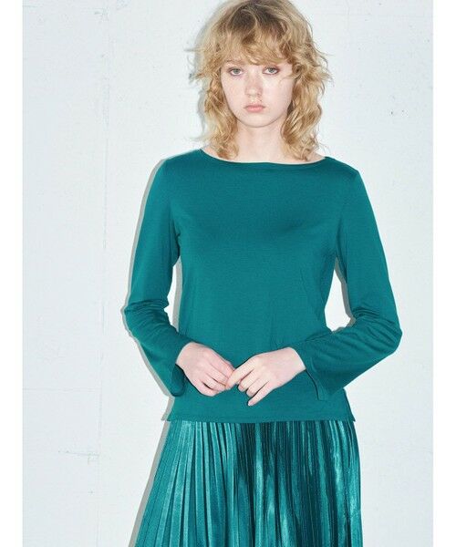 MIDIUMISOLID / ミディウミソリッド カットソー | MIDIUMISOLID for Ladies ボートネックインナープルオーバー | 詳細6