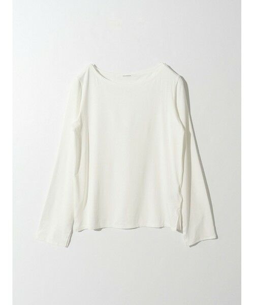 MIDIUMISOLID / ミディウミソリッド カットソー | MIDIUMISOLID for Ladies ボートネックインナープルオーバー（オフホワイト(color11)）