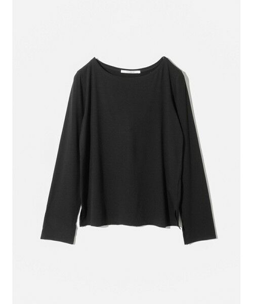 MIDIUMISOLID / ミディウミソリッド カットソー | MIDIUMISOLID for Ladies ボートネックインナープルオーバー（ブラック(color99)）