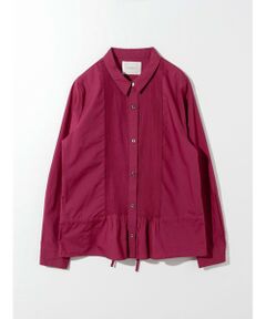 MIDIUMISOLID for Ladies ピンタックドローストリングシャツ